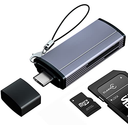 SD-Kartenleser USB C 3.0, IVSHOWCO Typ C 3.0 auf Micro SD-Speicherkartenleser-Adapter für MacBook Air, iPad Pro 2018, Galaxy S21, unterstützt SD Micro SDXC SDHC MMC RS-MMC. von IVSHOWCO