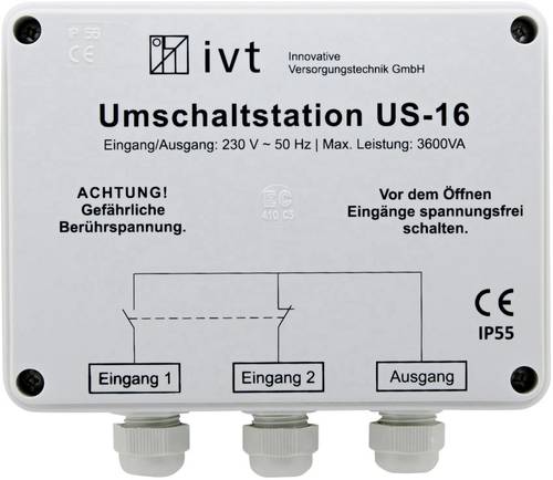 IVT Umschaltstation US-16 3600 VA 400034 160mm x 145mm x 77mm Passend für Modell (Wechselrichter):U von IVT