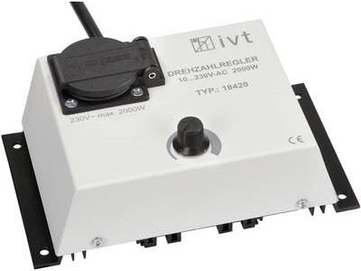 Ivt DR-2000 Hand-Dimmer Wechselspannungssteller Drehzahlregler 2000 W Dimmer (700100) von IVT