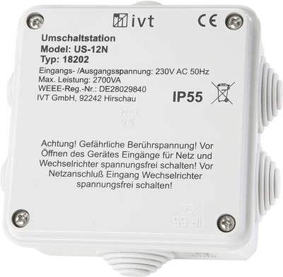 Ivt US-12N Umschaltstation 2760 VA, 230 V/AC - 230 V/AC (18202) von IVT