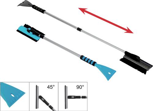 IWH Aluminium Eiskratzer / Schneebesen ausziehbar, Softgriff (L x B x H) 77 x 15 x 11cm Pkw, SUV, Va von IWH