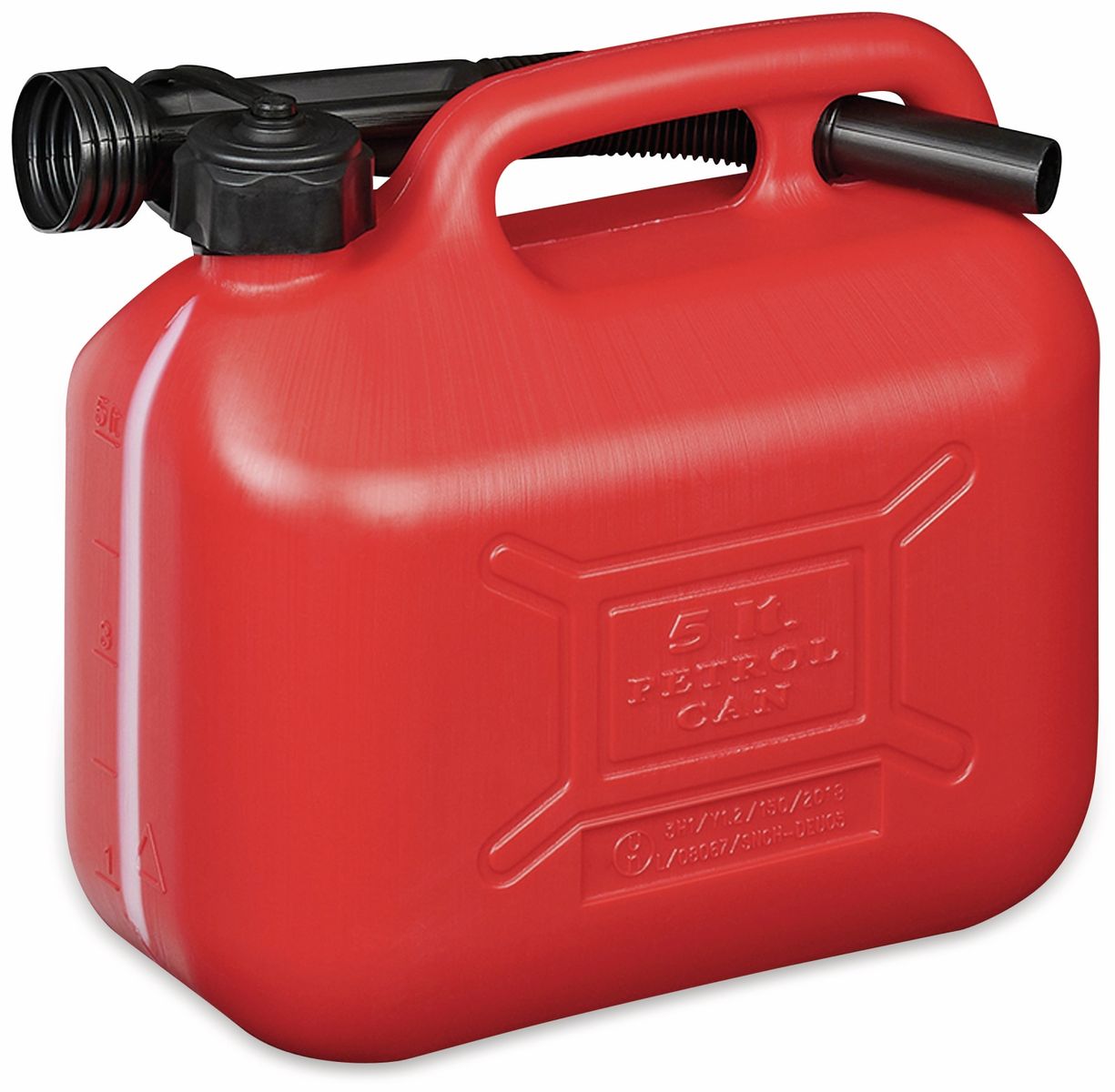 IWH Benzinkanister 5 L, rot, mit Füllstandsanzeige von IWH