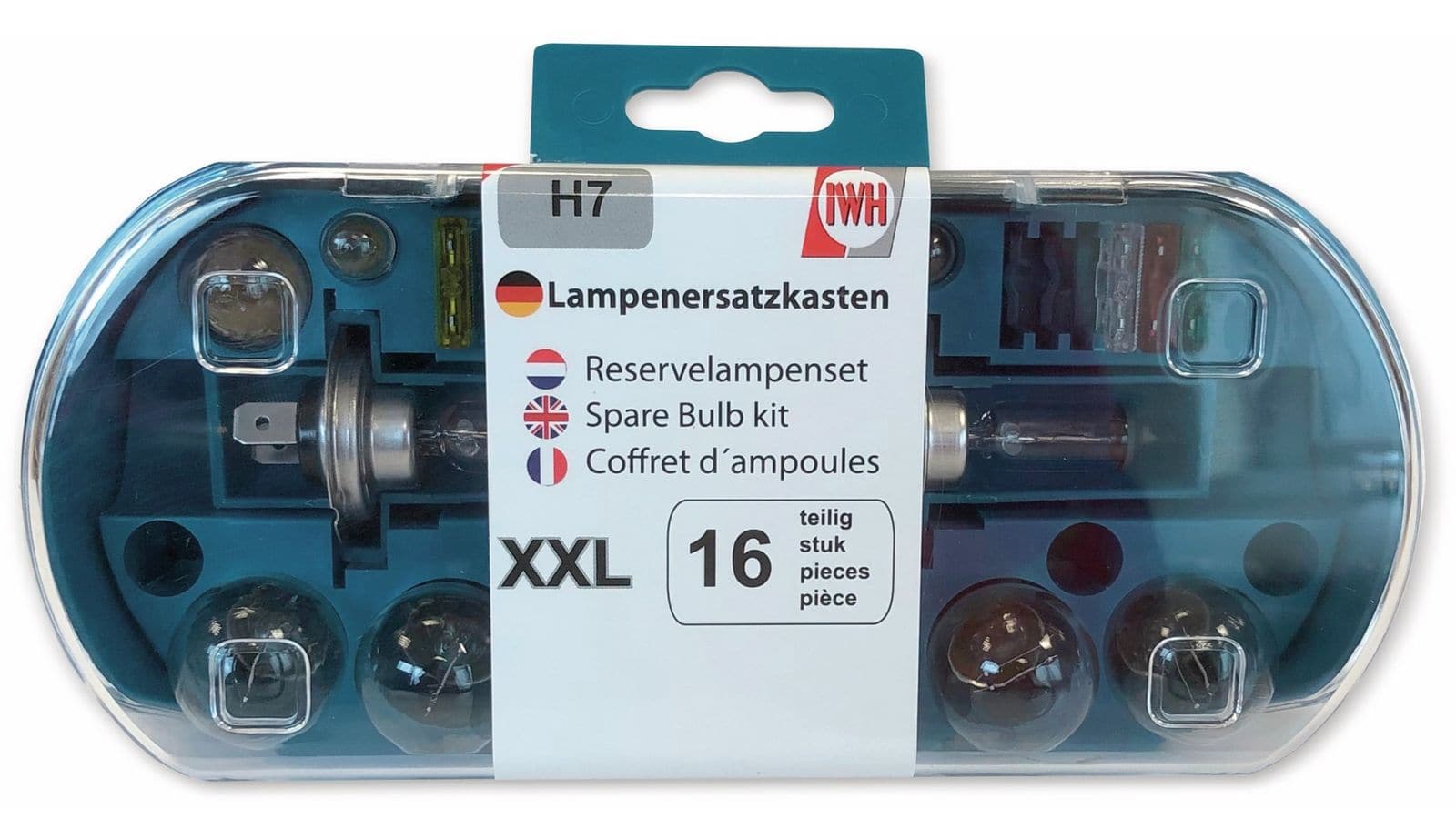 IWH KFZ-Ersatzlampen-Set XXL H7, 16-teilig von IWH