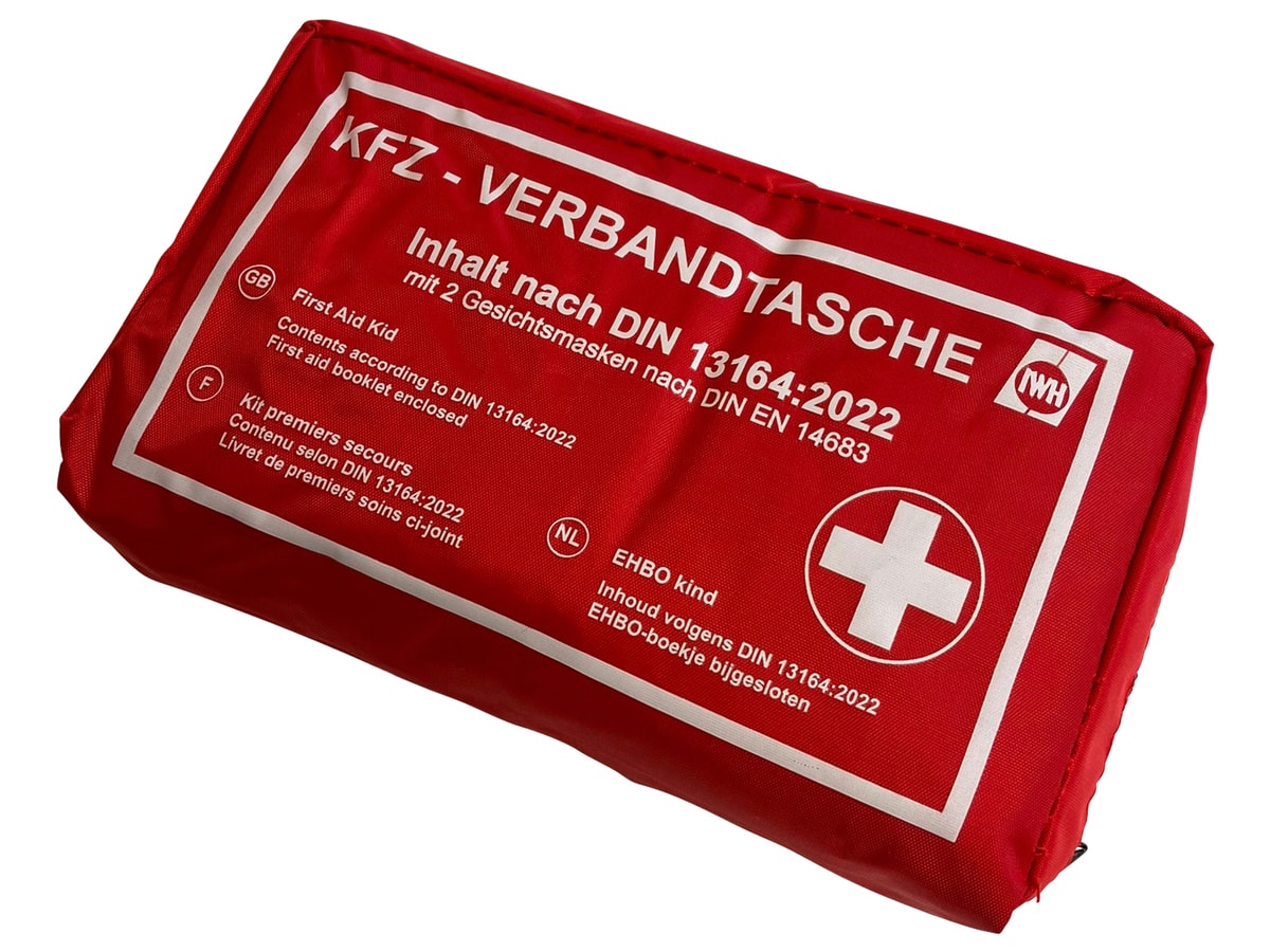 IWH KFZ-Verbandstasche 023511, rot, DIN 131064:2022 von IWH