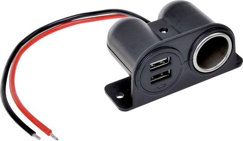 IWH Steckdose mit USB 12/24 Volt 2100mA Belastbarkeit Strom max.=4.2A 12 oder 24 V/DC von IWH