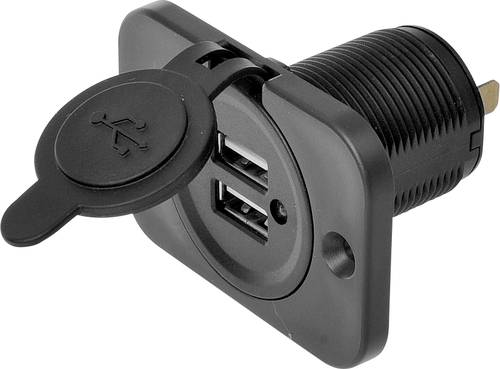 IWH USB Doppel-Einbau-Steckdose 12/24 Volt 21100mA Belastbarkeit Strom max.=2.0A 12 oder 24 V/DC IWH USB Doppel-Einbau-Steckdose 12/24 Volt 21100mA Belastbarkeit Strom max.=2.0A 12 oder 24 V/DC von IWH