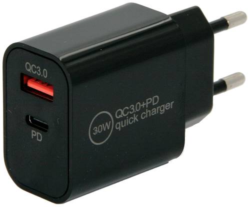 IWH USB-Ladegerät 30W Steckdose, Innenbereich Anzahl Ausgänge: 2 x USB 3.0, USB-C® Buchse (Power von IWH