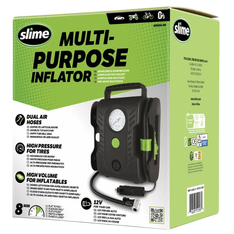 Slime Multi-Purpose Tyre Kompressor, mit Manometer von IWH
