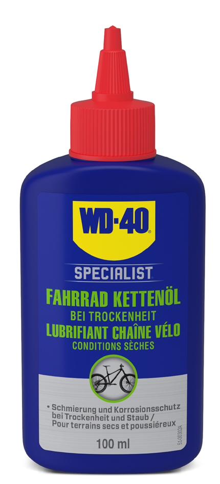 WD-40 Specialist Fahrrad-Kettenöl bei Trockenheit, 100 ml von IWH