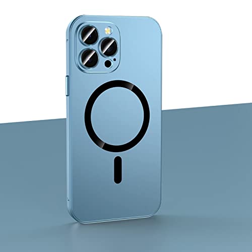 IWOR Magnetic Charging Aluminium Metal Bumper Matte Case Cover for iPhone (for iPhone12Pro,B-Light Blue) von IWOR