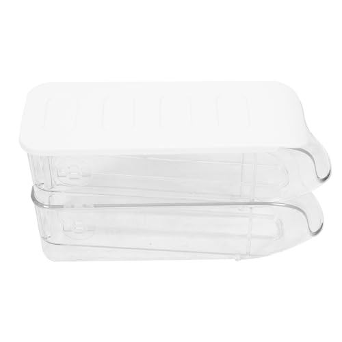 IWOWHERO 2 Stück Aufbewahrungsbox für Eier Eierhalter für Kühlschrank Veranstalter Tablett Container Eierbehälter für den Kühlschrank Ei-Kühlschrank-Organizer Ei Lagerung Eierregal Plastik von IWOWHERO