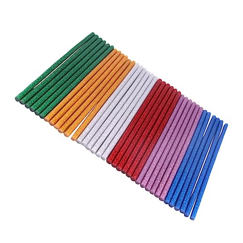 IWOWHERO 60 Stück heißschmelzender Klebestift packwürfel packete bastelmaterial weihnachten dekoringe wohnungsdeko Heißkleber zum Verpacken Klebeband Heißklebestifte Klebstöcke Eva Colorful von IWOWHERO
