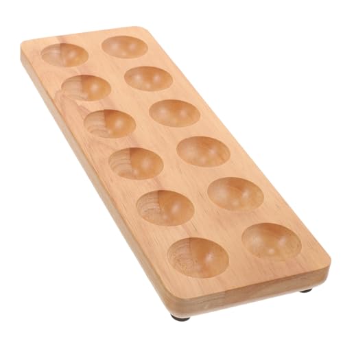 IWOWHERO Eierablage Aufbewahrungsbasis Für Eier Stapelbarer Eier-organizer Halter Für Frische Eier Halter Für 12 Eier Eierhalter Auf Der Arbeitsplatte Eierhalterbehälter Eierständer Hölzern von IWOWHERO