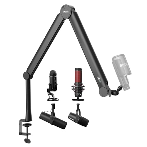 IXTECH Mikrofonarm für Rode Shure Sm7b Blue Yeti Hyperx Quadcast Gaming Mikrofon Halterung Mikrofonständer Tisch für Universelle Studio Mic Podcast Streaming Standmikrofon Boom Arm,Valiant Modell IXTECH Mikrofonarm für Rode Shure Sm7b Blue Yeti Hyperx Quadcast Gaming Mikrofon Halterung Mikrofonständer Tisch für Universelle Studio Mic Podcast Streaming Standmikrofon Boom Arm,Valiant Modell von IXTECH