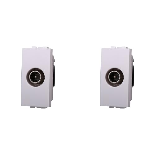 IXTRIMA TV-Steckdose mit Schlaufe, männlich, Farbe Weiß, kompatibel mit Bticino Living Light/International, 2 Stück IXTRIMA TV-Steckdose mit Schlaufe, männlich, Farbe Weiß, kompatibel mit Bticino Living Light/International, 2 Stück von IXTRIMA