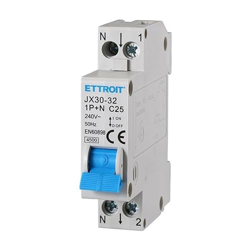 Ixtrima Automatischer Leitungsschutzschalter 1P+N 25A C25 220V 4.5kA, belegt 1 Modul Ixtrima Automatischer Leitungsschutzschalter 1P+N 25A C25 220V 4.5kA, belegt 1 Modul von IXTRIMA