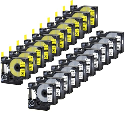 IYBYNYHN 12mm Nylon -Etikettenbänder kompatibel mit 5200 Druckern(20PK Orange Vinyl) von IYBYNYHN