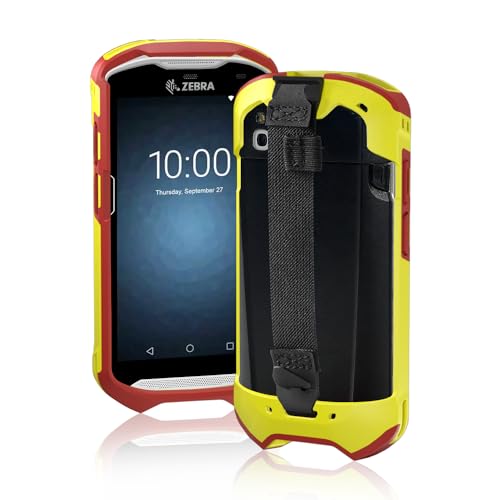 IYOUBOL TC51 TC52 TC56 TC57 TC510K Schutzhülle mit Handschlaufe – schützend und ergonomisch für Zebra Hand-Barcodescanner SG-TC5X-EXO1-01 SG-TC5X-EXONHS-01 (Rot-gelbe Mischung) von IYOUBOL