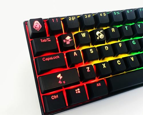 Overwatch Hero-Tastenkappen-Set mit Hintergrundbeleuchtung für Cherry MX mechanische Tastatur, DVA Mercy Ana (Ana) von IYTYIR