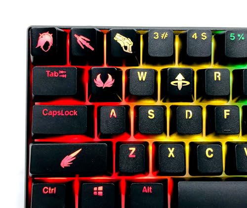 Overwatch Hero-Tastenkappen-Set mit Hintergrundbeleuchtung für Cherry MX mechanische Tastatur, DVA Mercy Ana (Mercy 6 Tasten) von IYTYIR