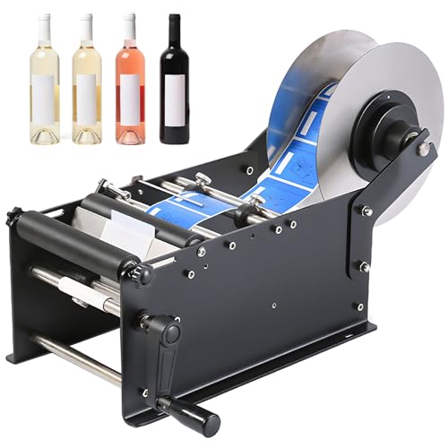 IYUESQ Etikettiermaschine für runde Flaschen, Einstellbarer halbautomatischer Etikettenapplikator, Selbstklebende Etikettiermaschine, 30 Stück/min für 10–110 mm breite und 10–300 mm Lange IYUESQ Etikettiermaschine für runde Flaschen, Einstellbarer halbautomatischer Etikettenapplikator, Selbstklebende Etikettiermaschine, 30 Stück/min für 10–110 mm breite und 10–300 mm Lange von IYUESQ