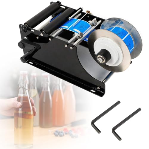 IYUESQ Etikettiermaschine für runde Flaschen, einstellbare halbautomatische Etikettiermaschine, manuelle Etikettiermaschine für Dosen und Flaschen für Glas- und Metallflaschen IYUESQ Etikettiermaschine für runde Flaschen, einstellbare halbautomatische Etikettiermaschine, manuelle Etikettiermaschine für Dosen und Flaschen für Glas- und Metallflaschen von IYUESQ