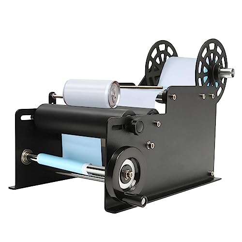 IYUESQ Etikettiermaschine für runde Flaschen, manuell verstellbar, Etikettiermaschine für Plastikflaschen, Glasflaschen und Bierflaschen, schwarz IYUESQ Etikettiermaschine für runde Flaschen, manuell verstellbar, Etikettiermaschine für Plastikflaschen, Glasflaschen und Bierflaschen, schwarz von IYUESQ