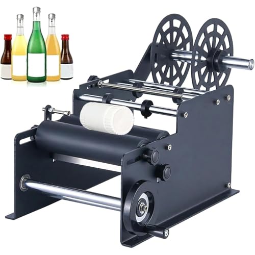 IYUESQ Etikettiermaschine für runde Flaschen, manuelle Flaschenetikettiermaschine, Etikettiermaschine für Selbstklebende Etiketten, Etikettenbreite 10–130 mm, Glas-/Kunststoffflasche (sch IYUESQ Etikettiermaschine für runde Flaschen, manuelle Flaschenetikettiermaschine, Etikettiermaschine für Selbstklebende Etiketten, Etikettenbreite 10–130 mm, Glas-/Kunststoffflasche (sch von IYUESQ