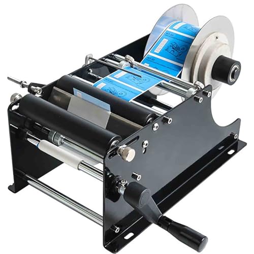 IYUESQ Manuelle Etikettiermaschine für runde Flaschen, Etikettier-Etikettenapplikator, Etikettendrucker-Verpackungsmaschine mit Griff für runde Flaschen aus Glas, Kunststoff, Metall usw. IYUESQ Manuelle Etikettiermaschine für runde Flaschen, Etikettier-Etikettenapplikator, Etikettendrucker-Verpackungsmaschine mit Griff für runde Flaschen aus Glas, Kunststoff, Metall usw. von IYUESQ