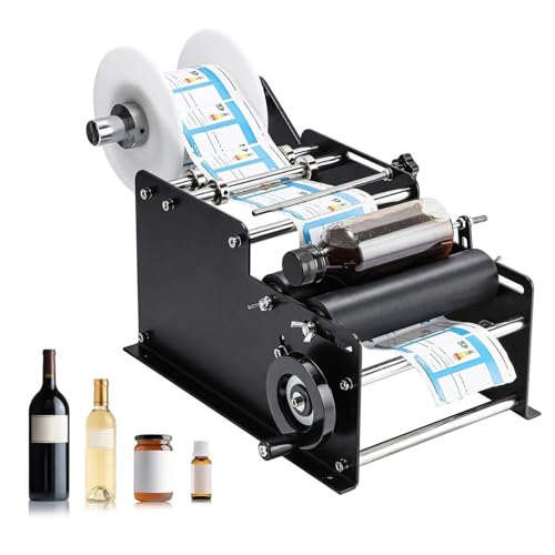 IYUESQ Manuelle Etikettiermaschine für runde Flaschen, Etikettier- und Etikettenapplikatormaschine für Flaschen mit einem Durchmesser von 0,6 bis 4 Zoll/15 bis 100 mm zum Etikettieren Run IYUESQ Manuelle Etikettiermaschine für runde Flaschen, Etikettier- und Etikettenapplikatormaschine für Flaschen mit einem Durchmesser von 0,6 bis 4 Zoll/15 bis 100 mm zum Etikettieren Run von IYUESQ