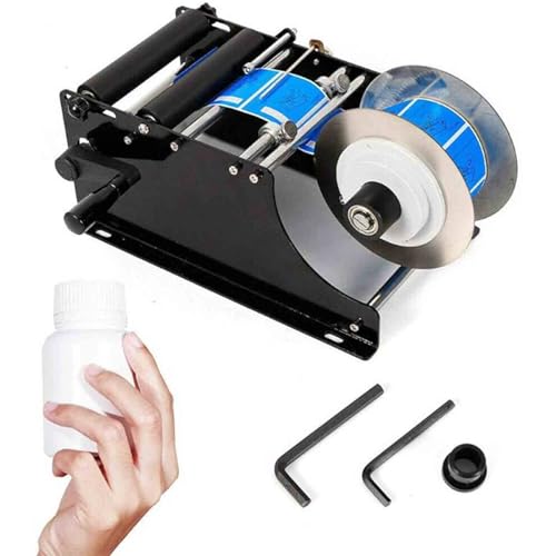 IYUESQ Manuelle Etikettiermaschine für runde Flaschen, Flaschenetikettierer-Aufkleber, Etikettenmaschine, Verpackungsmaschine für runde Glas-, Kunststoff-, Metallflaschen und mehr IYUESQ Manuelle Etikettiermaschine für runde Flaschen, Flaschenetikettierer-Aufkleber, Etikettenmaschine, Verpackungsmaschine für runde Glas-, Kunststoff-, Metallflaschen und mehr von IYUESQ