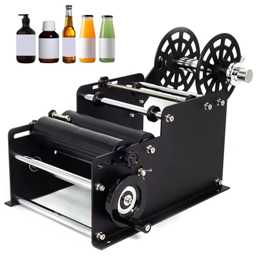 IYUESQ Manuelle Etikettiermaschine für runde Flaschen, einstellbare halbautomatische Flaschenetikettiermaschine, Etikettlänge 10–300 mm, 30-mal/min und Keine Blasenfalten, für Getränkeges IYUESQ Manuelle Etikettiermaschine für runde Flaschen, einstellbare halbautomatische Flaschenetikettiermaschine, Etikettlänge 10–300 mm, 30-mal/min und Keine Blasenfalten, für Getränkeges von IYUESQ