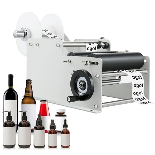 IYUESQ Manuelle Flaschenetikettiermaschine, Handetikettenapplikator, Standard-Rundflaschenetikettierer für PET-Kunststoff, Glas und Metall, Verpackungsmaschine für Lebensmittel, Getränke, IYUESQ Manuelle Flaschenetikettiermaschine, Handetikettenapplikator, Standard-Rundflaschenetikettierer für PET-Kunststoff, Glas und Metall, Verpackungsmaschine für Lebensmittel, Getränke, von IYUESQ