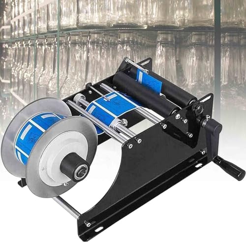IYUESQ Manuelle runde Etikettiermaschine, Verstellbarer Etikettenspender für Glas-, Kunststoff- und Metallflaschen, Selbstklebende runde Flaschenetikettenpaste, Etikettiermaschine, Etiket IYUESQ Manuelle runde Etikettiermaschine, Verstellbarer Etikettenspender für Glas-, Kunststoff- und Metallflaschen, Selbstklebende runde Flaschenetikettenpaste, Etikettiermaschine, Etiket von IYUESQ