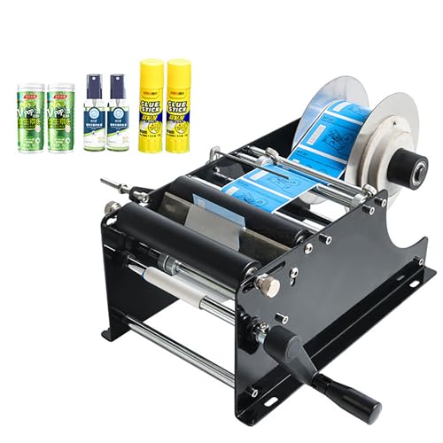 IYUESQ Manuelle runde Etikettiermaschine, runde Flaschenetikettiermaschine, Einstellbarer Etikettierer, 30 Mal/Minute für Flaschendurchmesser 15–120 mm, H ≤ 150 mm, für Lebensmittel/Cater IYUESQ Manuelle runde Etikettiermaschine, runde Flaschenetikettiermaschine, Einstellbarer Etikettierer, 30 Mal/Minute für Flaschendurchmesser 15–120 mm, H ≤ 150 mm, für Lebensmittel/Cater von IYUESQ