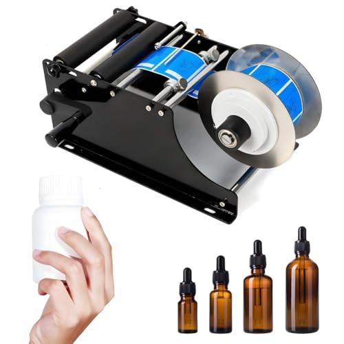 IYUESQ Runde Flasche, 30 Mal/Minute, Kleiner manueller Etikettenapplikator, Etikettiermaschine für runde Flaschenaufkleber, Selbstklebende Etikettiermaschine, halbautomatischer Etikettier IYUESQ Runde Flasche, 30 Mal/Minute, Kleiner manueller Etikettenapplikator, Etikettiermaschine für runde Flaschenaufkleber, Selbstklebende Etikettiermaschine, halbautomatischer Etikettier von IYUESQ