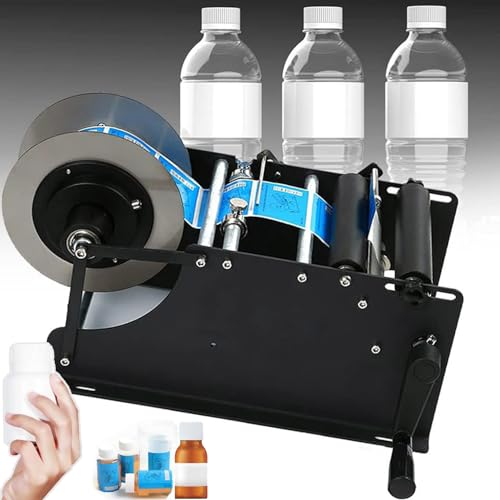 IYUESQ Selbstklebender Etikettierer für runde Flaschen, 30 Mal/Minute, manuelle Etikettiermaschine für runde Flaschen, 10–150 mm, Verstellbarer Etikettenspender, für Flaschen aus Glas, Ku IYUESQ Selbstklebender Etikettierer für runde Flaschen, 30 Mal/Minute, manuelle Etikettiermaschine für runde Flaschen, 10–150 mm, Verstellbarer Etikettenspender, für Flaschen aus Glas, Ku von IYUESQ