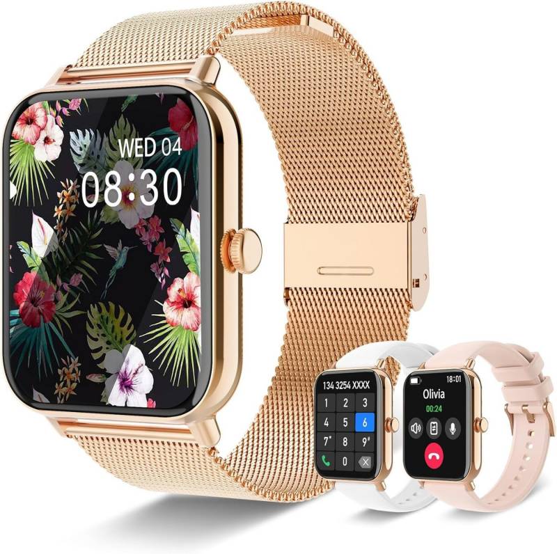 Iaret Smartwatch (1,7 Zoll, Android iOS), Eleganz trifft Technologie Stilvolle Damen Funktion Design vereint von Iaret