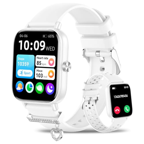 Iaret Smartwatch Damen mit Telefonfunktion, 1,85" Smart Watch, Bluetooth Anrufe, Fitness Tracker mit 100+ Sportmodi, Schrittzähler, Herzfrequenz, Schlafmonitor, Fitnessuhr für Android & iOS, Weiß Iaret Smartwatch Damen mit Telefonfunktion, 1,85" Smart Watch, Bluetooth Anrufe, Fitness Tracker mit 100+ Sportmodi, Schrittzähler, Herzfrequenz, Schlafmonitor, Fitnessuhr für Android & iOS, Weiß von Iaret