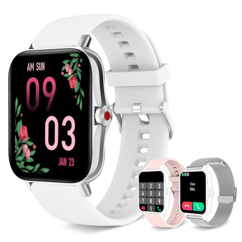 Smartwatch Damen mit Telefonfunktion 1,7” Touchscreen IP67 Wasserdicht Sportuhr Outdoor Fitness Tracker mit Pulsmesser, Schlafmonitor, SpO2, Aktivitätstracker 8 Sportmodi Smart Watch von Iaret