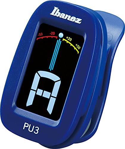 IBANEZ Chromatisches/Automatisches Clip Stimmgerät - Blue (PU3-BL) von Ibanez