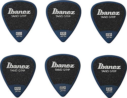 IBANEZ Flat Pick Sand Grip - blau 6 Stück (PPA14HSG-DB) von Ibanez