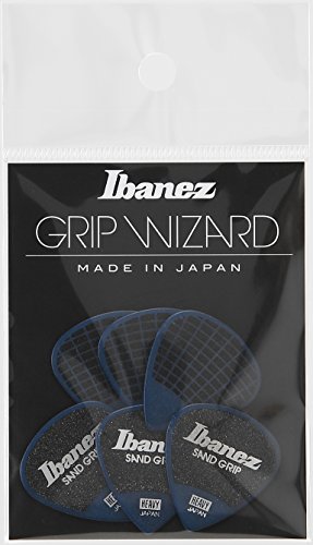 IBANEZ Grip Wizard Series Sand Grip Flat Pick - blau 6 Stück (PPA16HSG-DB) von Ibanez