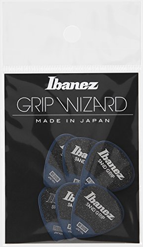 IBANEZ Grip Wizard Series Sand Grip Flat Pick - blau 6 Stück (PPA16MSG-DB) von Ibanez