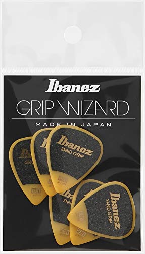 IBANEZ Grip Wizard Series Sand Grip Flat Pick - gelb 6 Stück (PPA14HSG-YE) von Ibanez