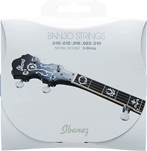IBANEZ Saiten Set für 5 String Banjo - .010/.012/.016/.023/.010 Nickel Wound (IBJS5) von Ibanez