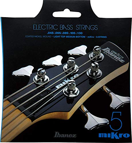 IBANEZ Saiten Set für 5 String Mikro Bass 28.6" Mensur - .045/.065/.085/.105/.130 Nickel Wound (IEBS5CMK) von Ibanez