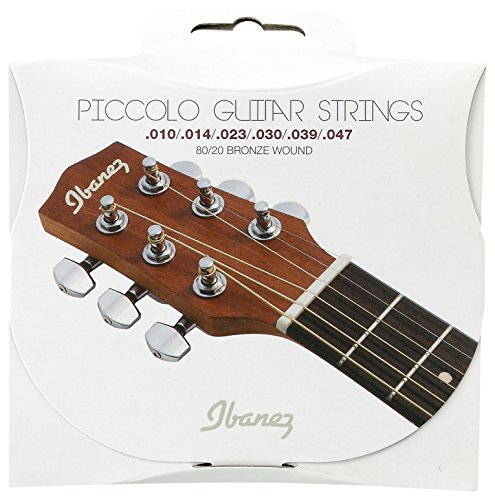 IBANEZ Saiten Set für 6 String Piccolo Extra Light (650mm länge, für EWP) - .010/.014/.023/.030/.039/.047 Coated 80/20 (IPCS6C) von Ibanez