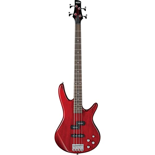 Ibanez GIO Series GSR200-TR - Electric Bass Guitar with Bass Boost - Transparent Red von Ibanez