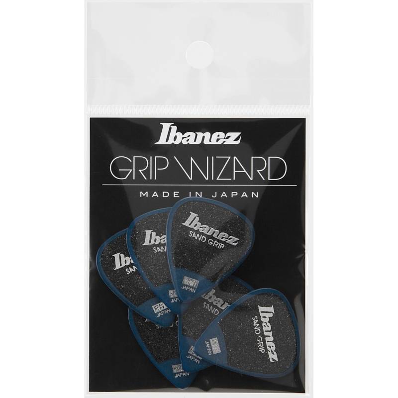 Ibanez PPA14HSGDB Grip Wizard Series Sand Grip Heavy Teardrop Plectrums (Pack of 6, Blue) von Ibanez